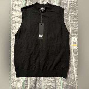 Dee Ocleppo Women’s Maggie Black Mock Turtleneck Vest in Size M